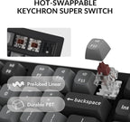 Keychron K10 Max Wireless Custom Mechanical Keyboard, QMK 2.4 GHz Bluetooth - Image 6