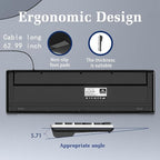 Wired Computers Keyboard with Cover Comfortable Hand Feel, Laser Engraved - Image 6