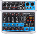 BOMGE 6 Channel mini DJ Audio sound mixer console by BOMGEMusicStudio