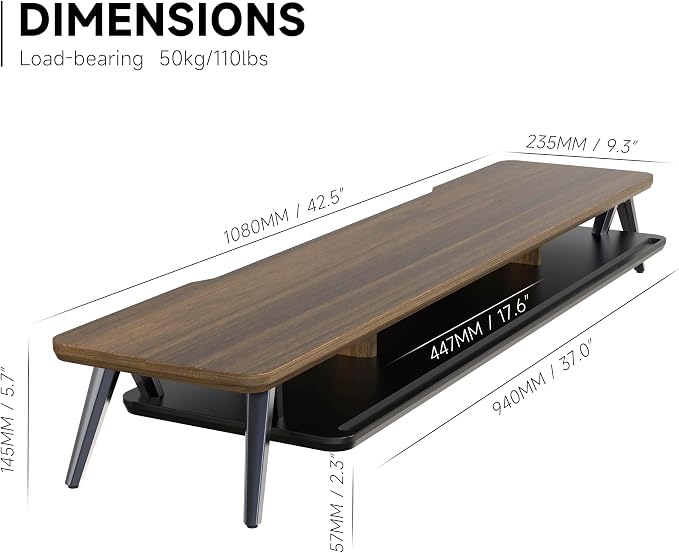 Fenge Dual Monitor Stand, Monitor Stands Riser - Image 4