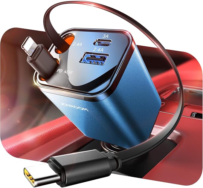 Retractable Car Charger USB C 84W Car Accessories Adapter - Image 8