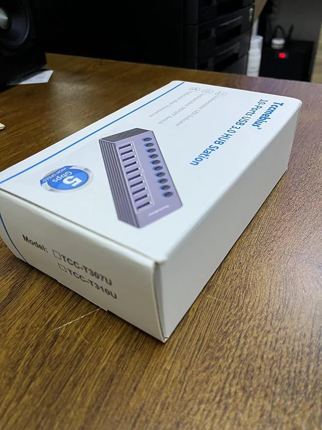 Powered 10-Port USB 3.0 Hub, USB C to 10 Ports USB Data Hub Splitter - Image 12