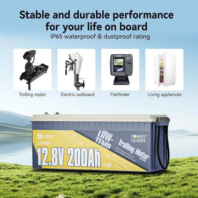 Power Queen 12V200Ah PLUS LiFePO4 Battery, Low Temperature Protection, Built-in - Image 5