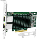 PCIE X8 Interface to 2X 10Gbps RJ45 Ports Network Adapter, Intel X540-AT2 by FebSmart