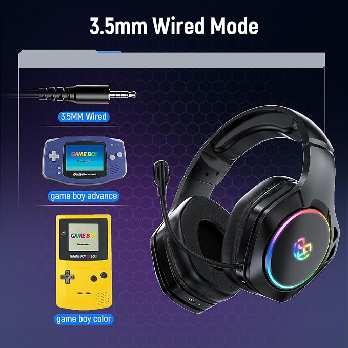 Wireless Gaming Headsets for Ps5 Ps4 PC, 2.4GHz USB & Type-C Gaming Headphones - Image 8