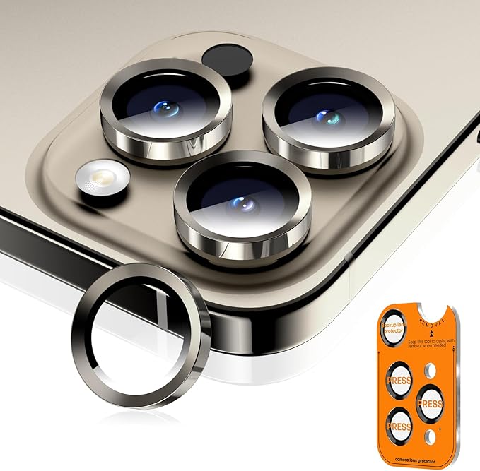 Camera Lens Protector for iPhone 16 Pro Max/16 Pro/15 Pro Max/15 Pro/14 Pro by WumigooProducts