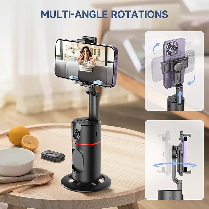 Auto Face Tracking Tripod, No App, Smart Shooting Phone Holder - Image 4