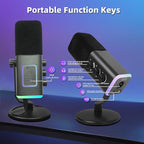 VCOM XLR/USB Gaming Microphone for PC, Dynamic Computer Mic for Streaming - Image 5