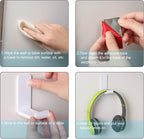 Weewooday 4 Pieces Headphone Hanger Holder Desk Adhesive Headphone Hook Wall - Image 4