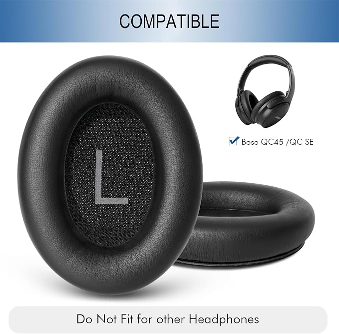GEVO Replacement Ear Pads for Bose QC45, Ear Cushions for Bose QuietComfort 45 - Image 2