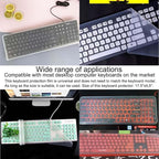 Universal Clear Desktop Computer Keyboard Protection Skin Protector Cover - Image 5
