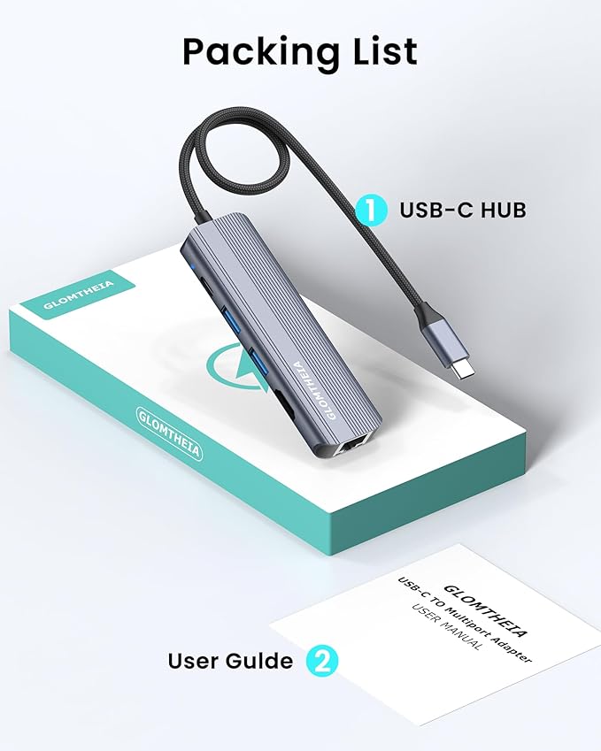 USB C Hub Ethernet HDMI Multiport Adapter - Image 8