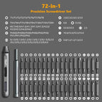 72 in 1 Electric Screwdriver Kit, 3.7V Dual-Head Precision Screwdriver Set - Image 5