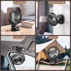 iNeibo 10000mAh Portable Clip on Fan, 90° Oscillating Fan, 8 Inch Rechargeable - Image 8
