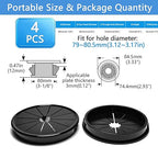 4 Pcs Cable Grommet, Snap Bushing 3-1/8" Mounting Diameter, Flexible - Image 9