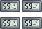 4-Pack Mini Digital Temperature Humidity Meters Gauge Indoor Thermometer by BuynowonVeanic