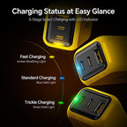 AOHI Youth 65W GaN+ USB C Charger Block, 3-Port PPS Type C Compact Foldable - Image 6