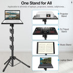 Projector Stand Tripod, Portable Laptop Floor Mount Adjustable Height 26 to 52 - Image 5