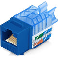 Everest 45° Angled RJ45 Cat5e Keystone Jacks 20-Pack in Blue by EverestMediaSolutions