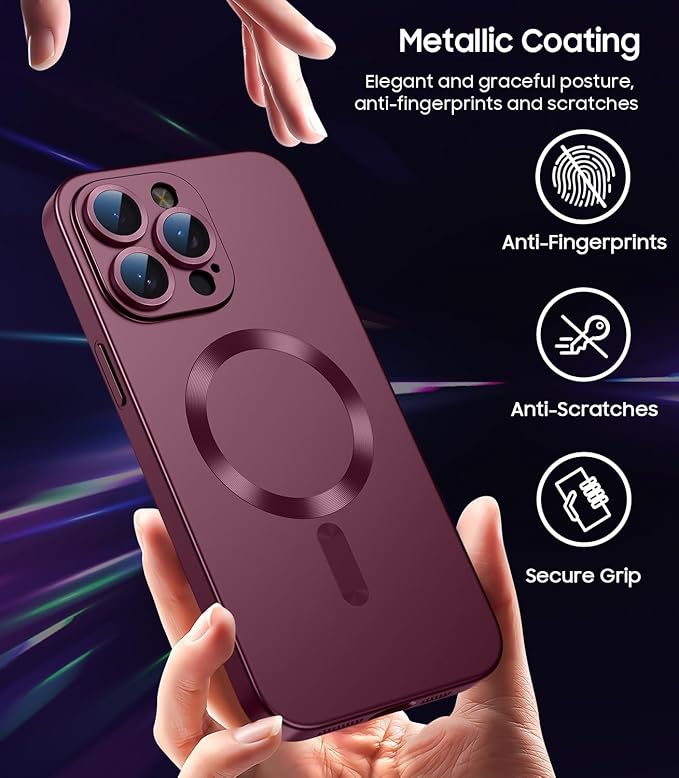 Magnetic for iPhone 15 Pro Max Case Slim Soft Silicone Bumper Shockproof - Image 5