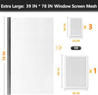 Window Screen Door Repair Kit, Durable Fiberglass Mesh Screen Roll - Image 2
