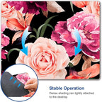 Watercolor Rose Flower Mouse Pad, Floral Mouse Pad Custom Design, Square - Image 6