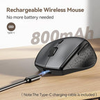 TECKNET Wireless Mouse Jiggler, USB-C Rechargeable Mouse, Silent Mouse Quiet - Image 3