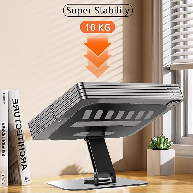 Larger Metal Tablet Stand, Adjustable 360° Rotation Tablet Holder Compatible - Image 4