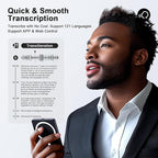 TTQ AI Voice Recorder, Digital Voice Recorder App Control, Transcribe & - Image 2