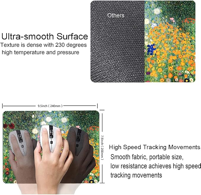 Mouse Pad, Premium-Textured Mouse Mat, Non-Slip Rubber Base Mousepad - Image 3