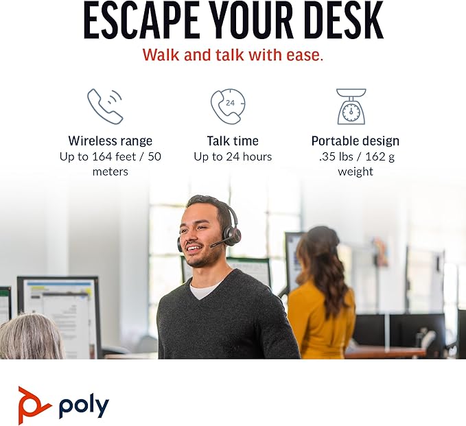 Poly Voyager 4320 UC Wireless Headset - Image 4