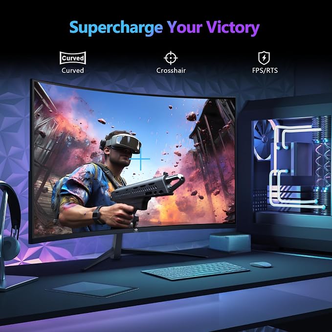 Z-Edge 27 inch Curved Gaming Monitor, QHD 1440P 165Hz 144Hz Curved 1500R - Image 5