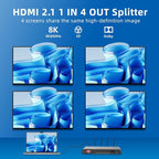 8K HDMI Splitter 1 in 4 Out, - Image 3
