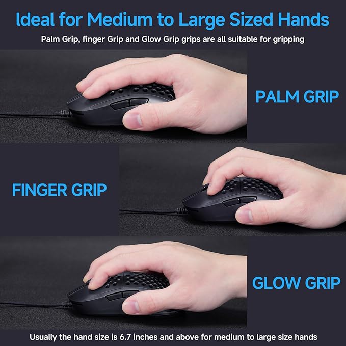 TMKB Falcon M1SE Ultralight Honeycomb Gaming Mouse, High-Precision 12800DPI - Image 6