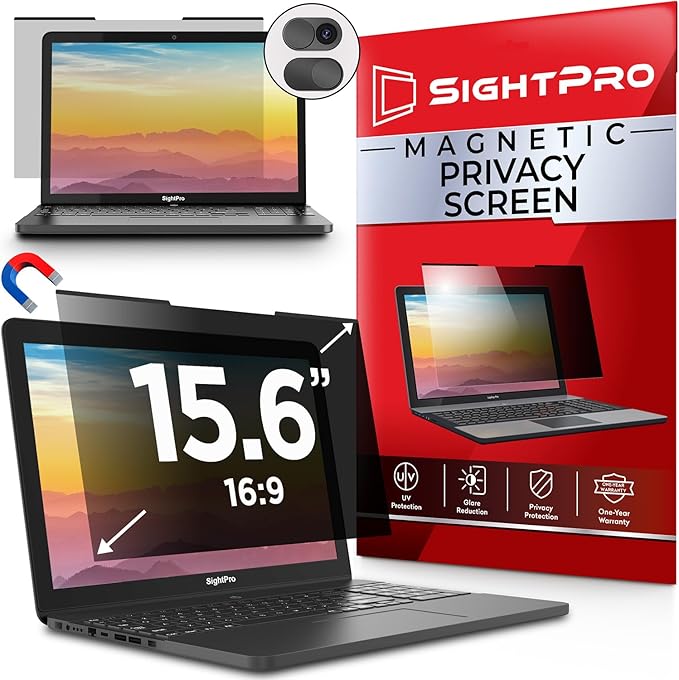 Magnetic Laptop Privacy Screen 15.6 Inch 16:9 by SightPro