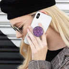 3 Pack Fashionable Clear Glitter Expandible Collapsible Moblile Phone Grip - Image 3