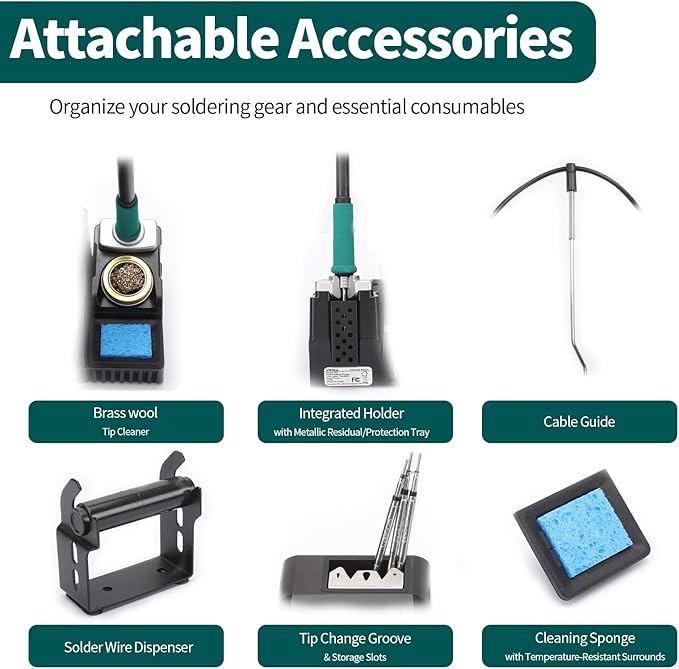 YIHUA 982 Precision Soldering Iron Station Kit - Image 7