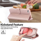Compatible with iPhone 7/8/SE 2020/SE 2022 Wallet Case PU Leather Shockproof - Image 3