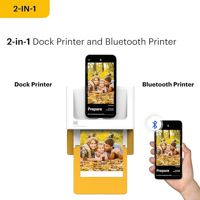 KODAK Dock Plus 4PASS Instant Photo Printer + 10 Sheets - Image 3
