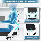 Home Desk Chair with Back Supportive Lumbar Support, Breathable Double Mesh - Image 3