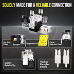 AMPCOM CAT6A UTP RJ45 Keystone Jack 50u Gold Plating Reusable Ethernet Wall Jack - Image 4