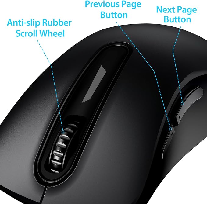 memzuoix 2.4G Wireless Mouse, 1400 DPI Computer Mice - Image 3