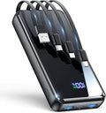 Portable Charger, 42800mAh Power Bank Built-in Cable, 22.5W PD USB C in & Out by YILANS