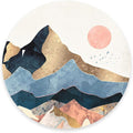 Mouse Pad, Sunrise Mountain Mouse Pad, Cute Small Round Mousepad by Armanza