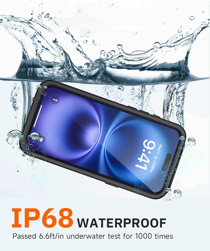 Lanhiem for iPhone 16 Privacy Case, Waterproof Dustproof Shockproof Cases for - Image 2