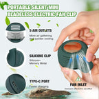 Portable Silent Mini Bladeless Fan Clip on, Portable Silent Mini Bladeless - Image 3