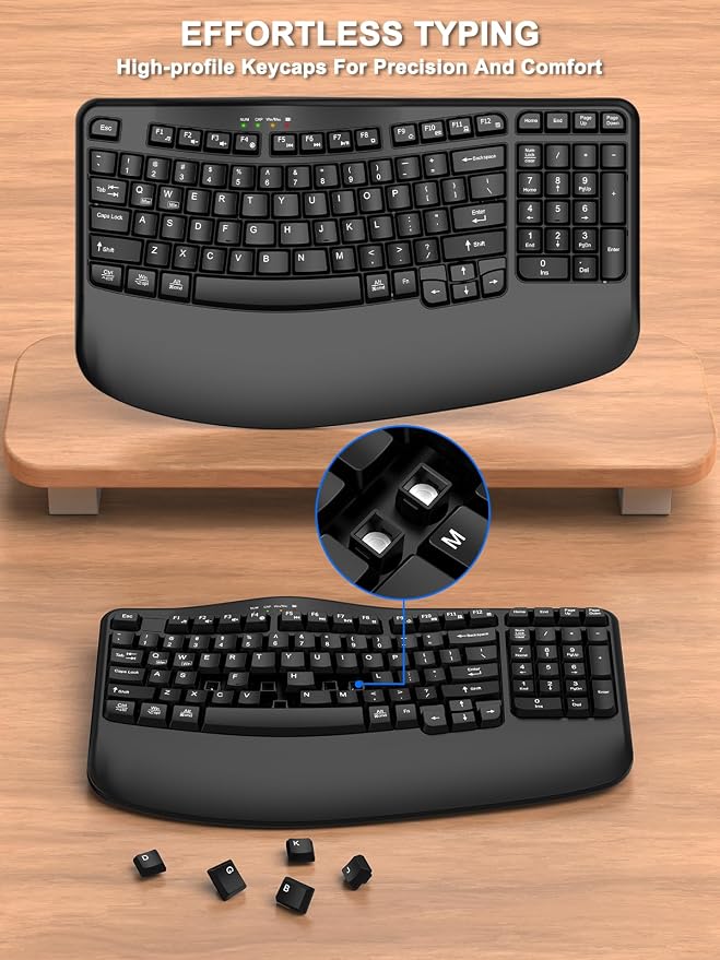 EDJO Ergonomic Wireless Keyboard - Image 9