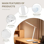 TECHNOVA LED Desk Lamp with 5 Color Temperatures | Sliding Stepless Dimming & - Image 4