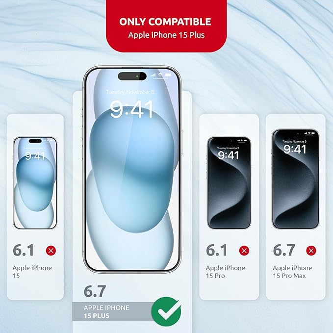 Glass Screen Protector for iPhone 15 Plus – Tempered Glass Screen Protector - Image 2