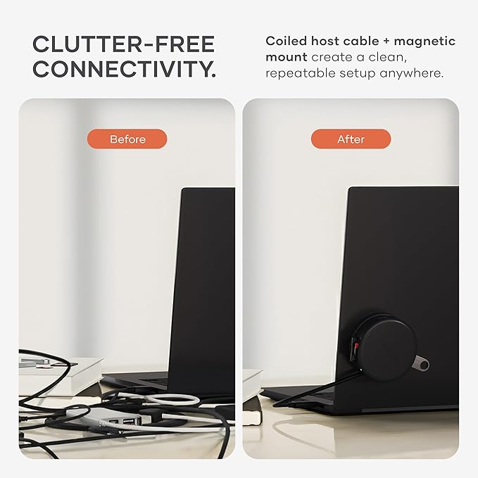 Satechi OntheGo 7-in-1 USB-C Hub, Compact Magnetic Multiport Adapter, 100W PD - Image 3